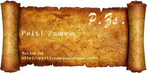 Peitl Zsanna névjegykártya